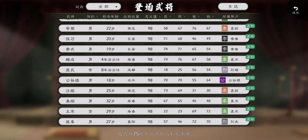 自己搓了一些人物参考了中华三国志汉末霸业 2