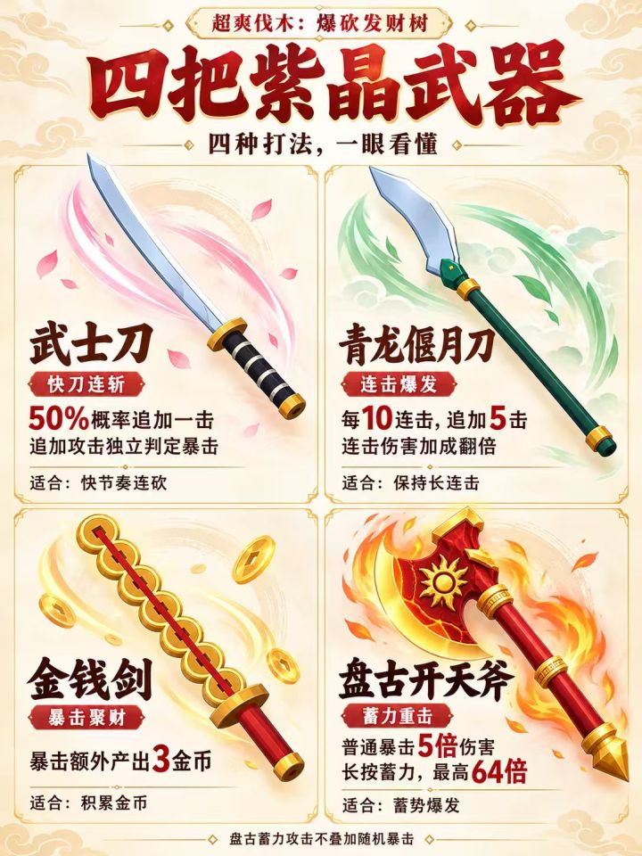 四把紫晶武器，你是哪一派？截图