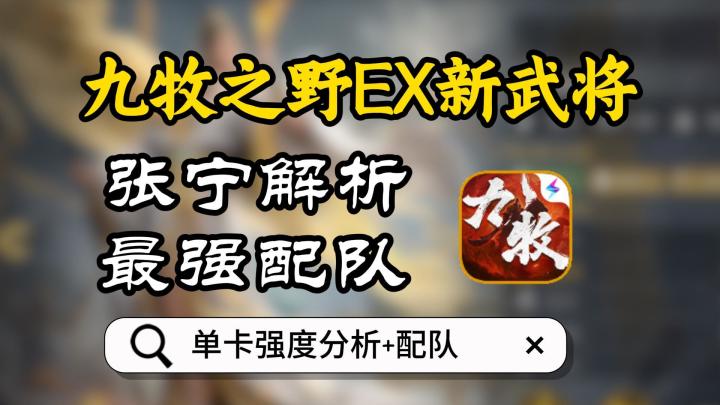 九牧之野EX新武将 张宁解析 最强配队截图