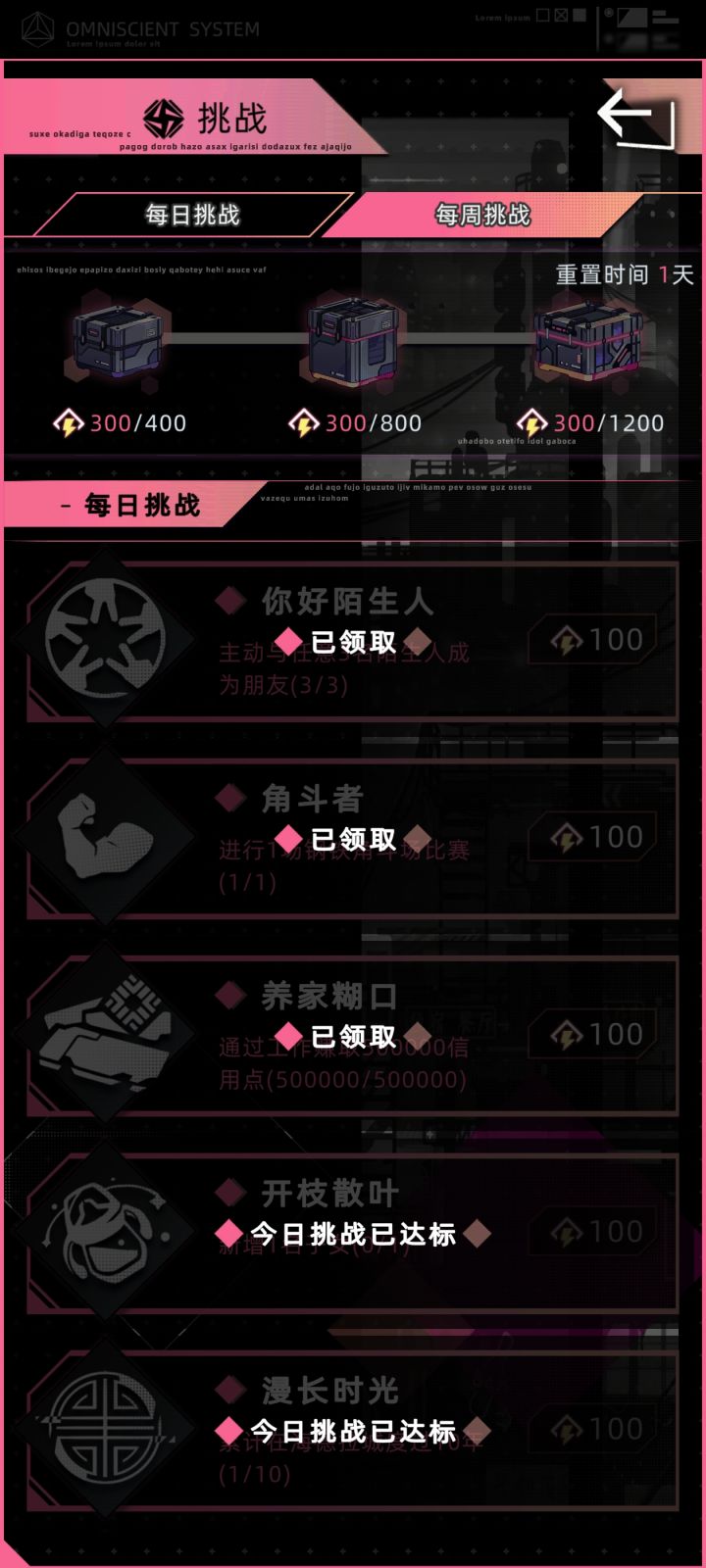 为什么每周挑战重置了截图