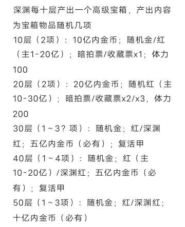 深渊小攻略