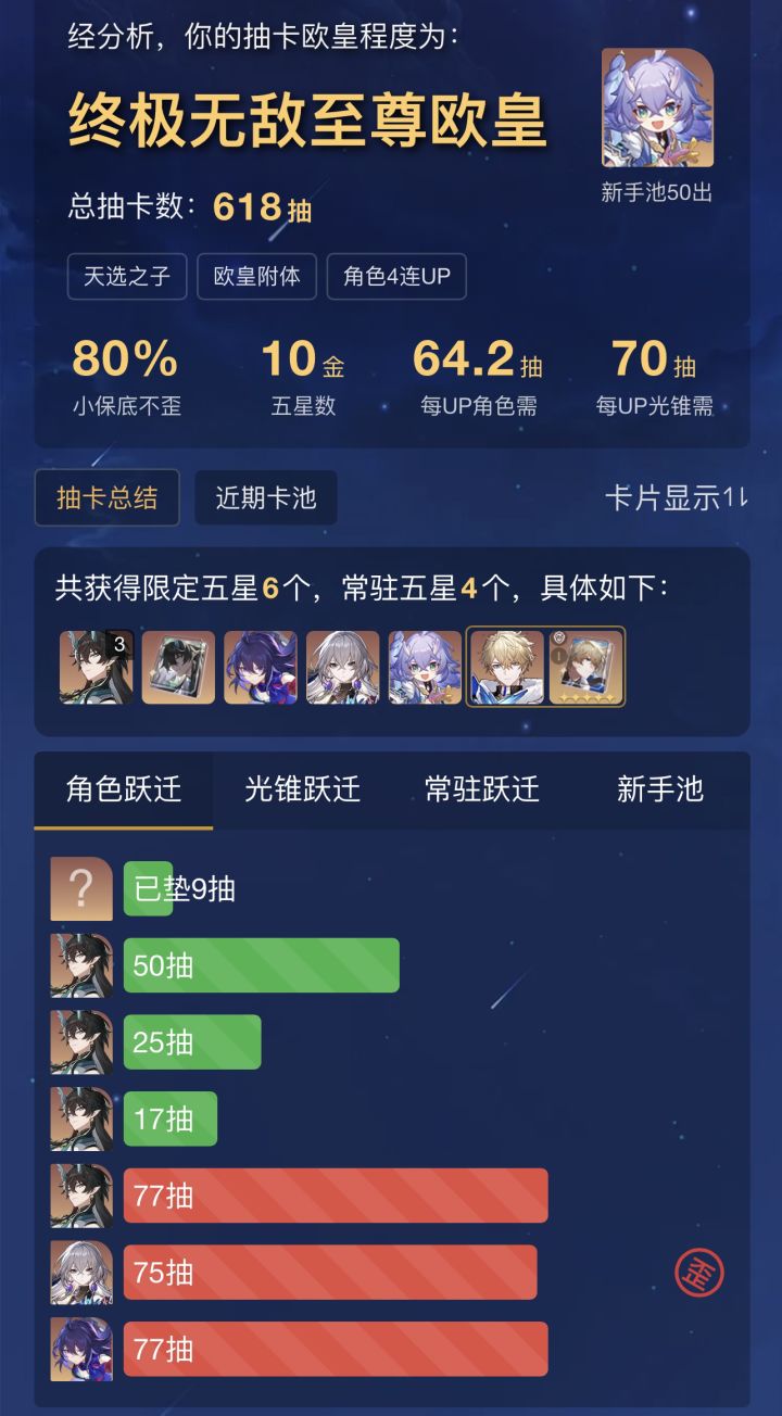 能说我只想抽个0-1然后给符玄垫池子吗
搞个三命不上不下的
符玄还不知道能不能拿到了，谨慎垫池子截图
