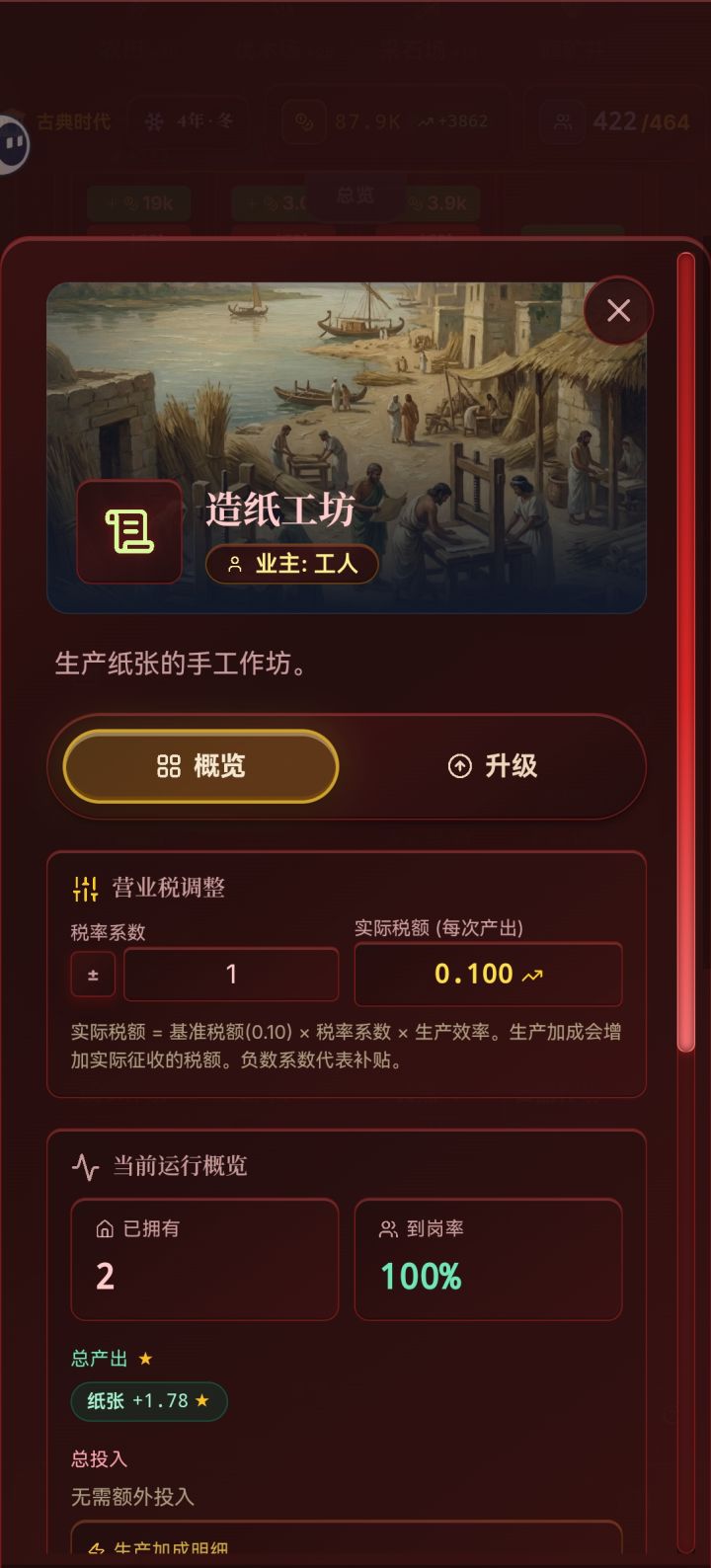 造纸工坊不需要木头就能生产,这不对劲吧,物价很难抬啊截图
