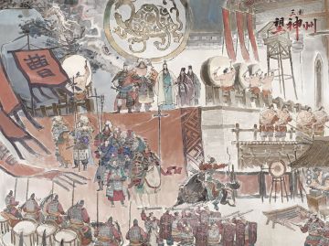 左滑欣赏|官渡大战长卷细节