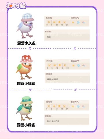 心动小镇潮流季新增五只限定小鸟🐦