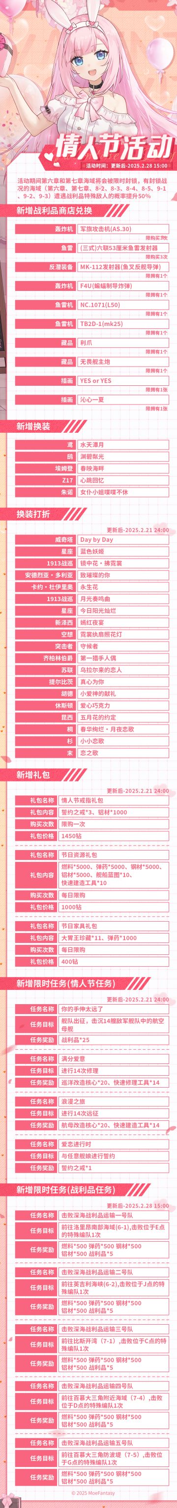 2025.2.14 维护公告 & 情人节活动公告