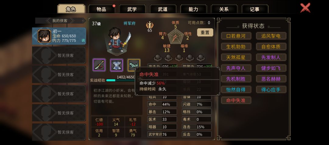 负面状态 1