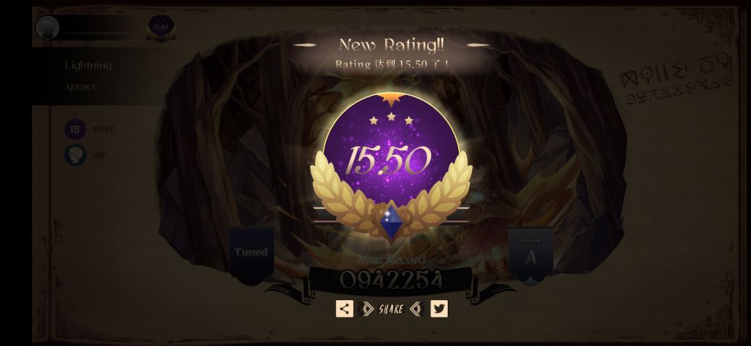 Rating15.50达成 1