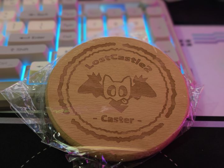 中奖的杯垫到货了长这样,嘿嘿截图