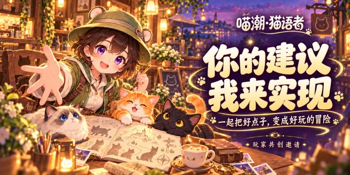 你的建议,我来实现|《喵潮·猫语者》共创邀请截图