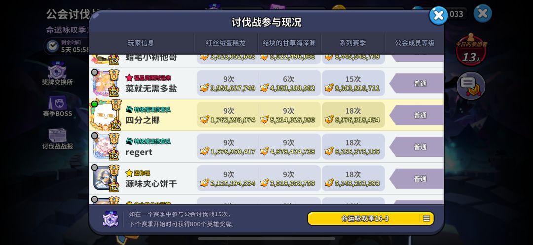 入坑一个月练度 3