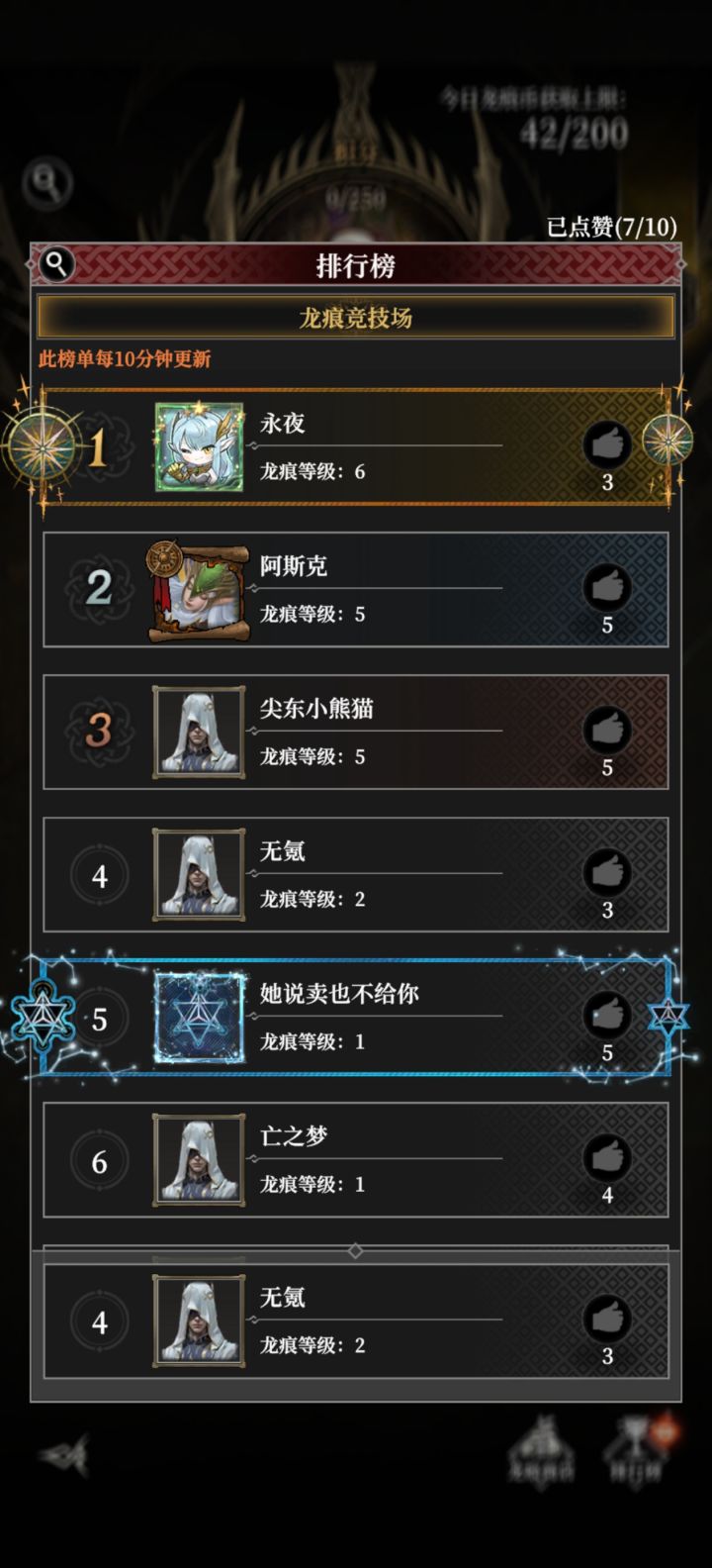 0氪黑骑士带我全服前十截图