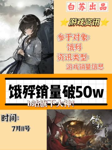 饿殍销量破50w❗奇迹的神作诞生❗