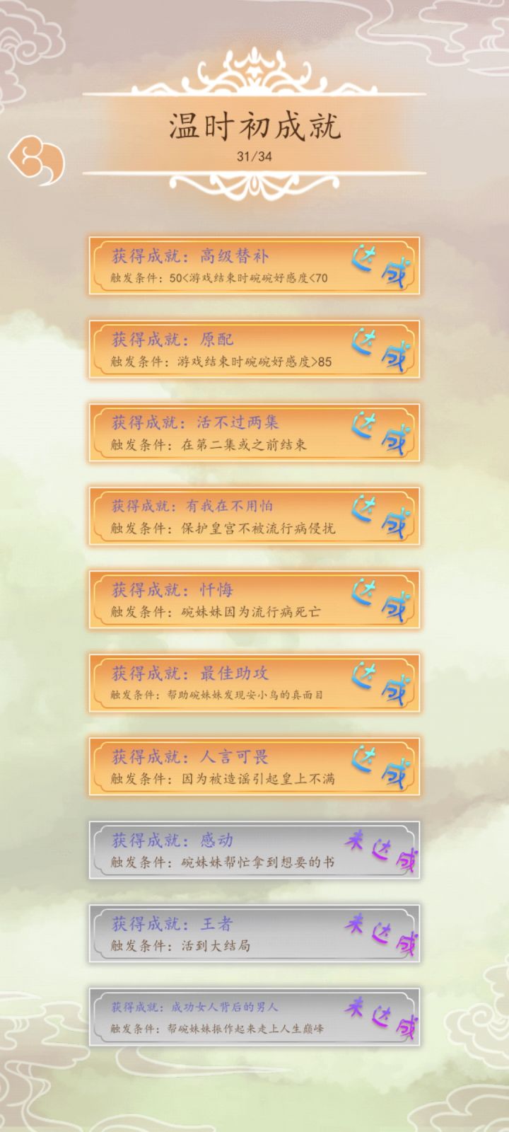 太医线怎么获得全成就呀？截图