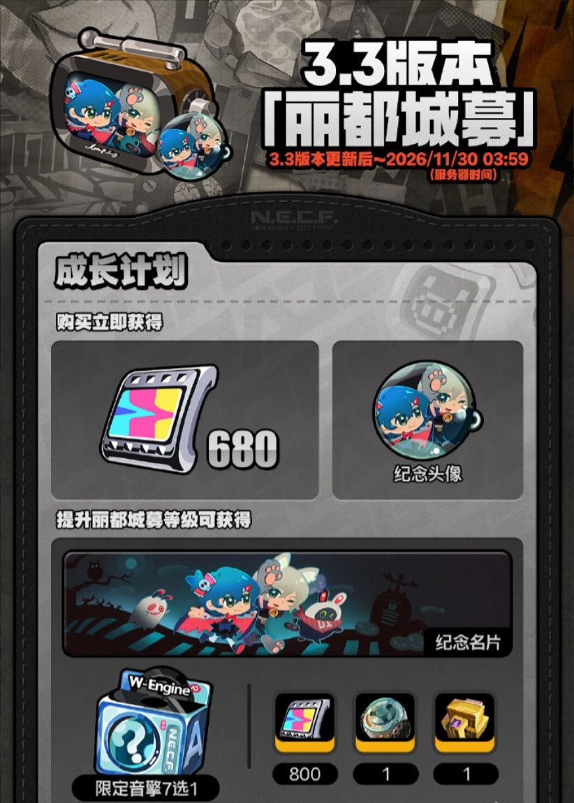 绝区零3.3城募奖励公布!领680菲林 1