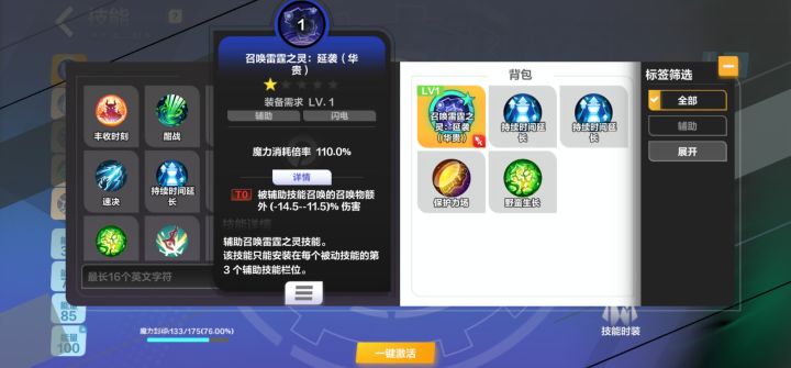 装备辅助技能安不上截图