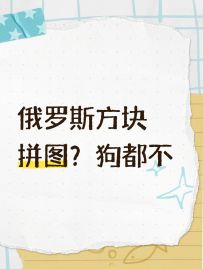 俄罗斯方块？狗都不