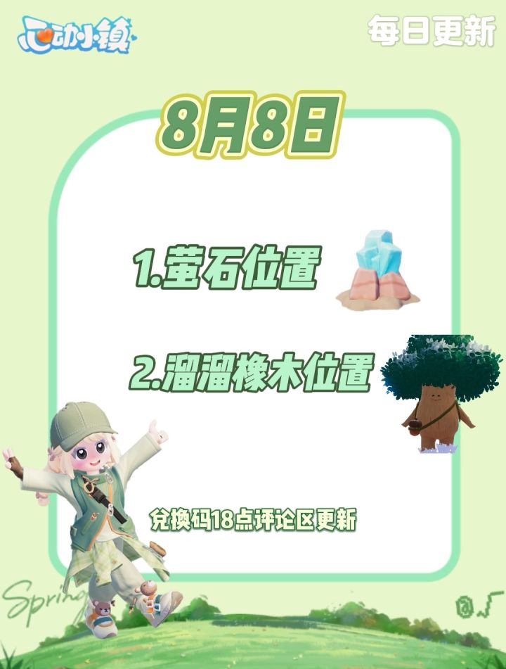 8月8日 心动小镇萤石和溜溜橡木位置截图