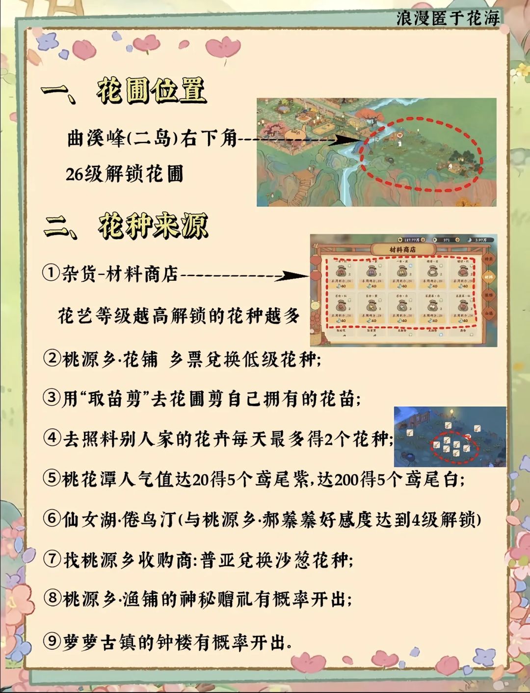 桃源花圃育种攻略丨全（14种花卉） 16