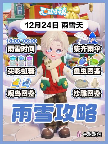 12月24日丨雨雪天图鉴+必做攻略 买彩虹糖