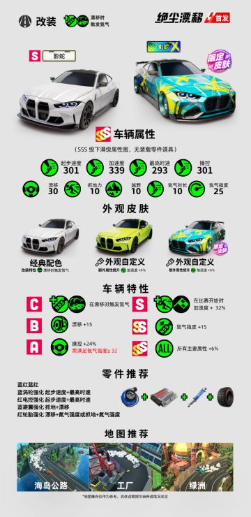 【绝尘漂移】改装组新车「影蛇」2月10日开放获取