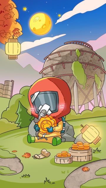 中秋快乐！小黄喊你赏月吃月饼啦~