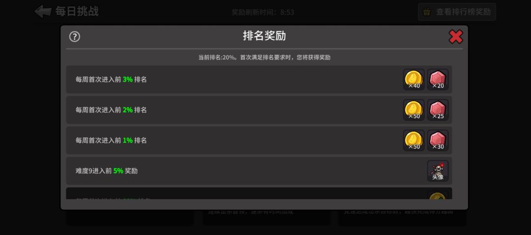 为什么难度9前5%的奖励领不了 2