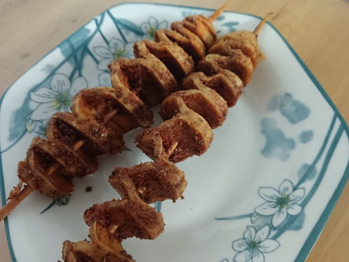 第一次做烤面筋,只能说能吃,辣椒放多了截图