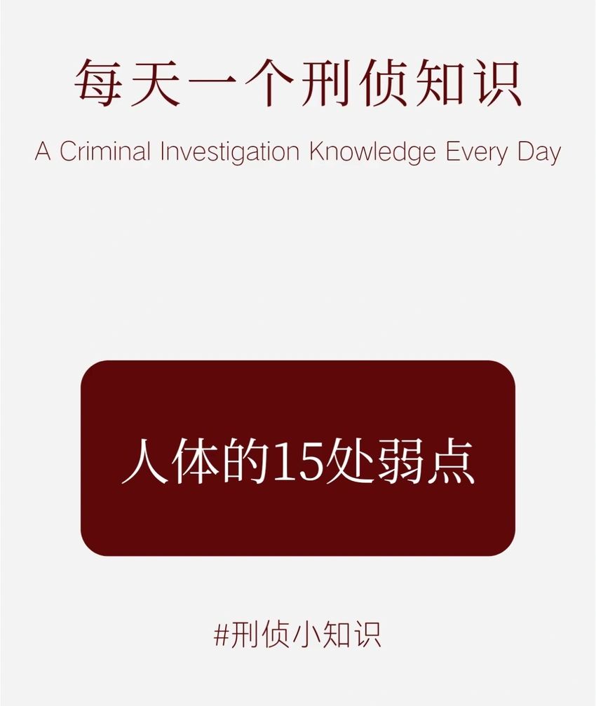 🌟青年大学习|人体的15处弱点🌟 1
