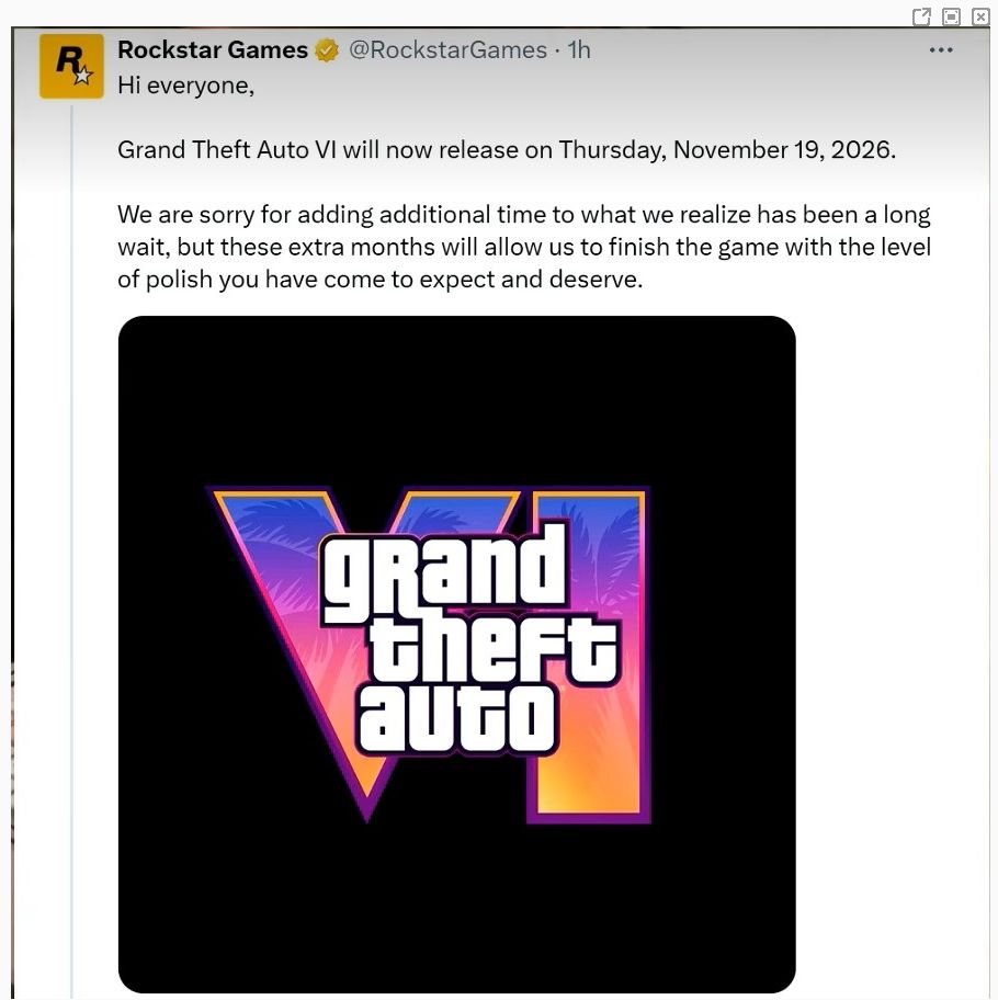 又跳票了,GTA6官宣延期!!! 1