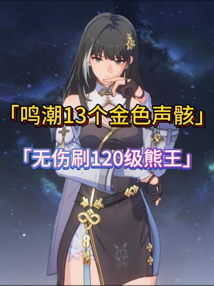 鸣潮必拿的120级金色声骸，无伤刷熊王金色声骸截图