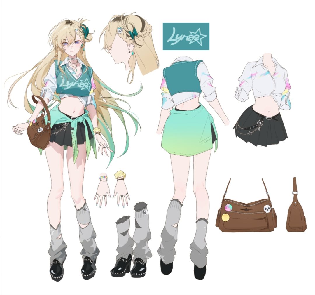 鸣潮偶像设定稿公开,画师把校服玩出花了~ 6