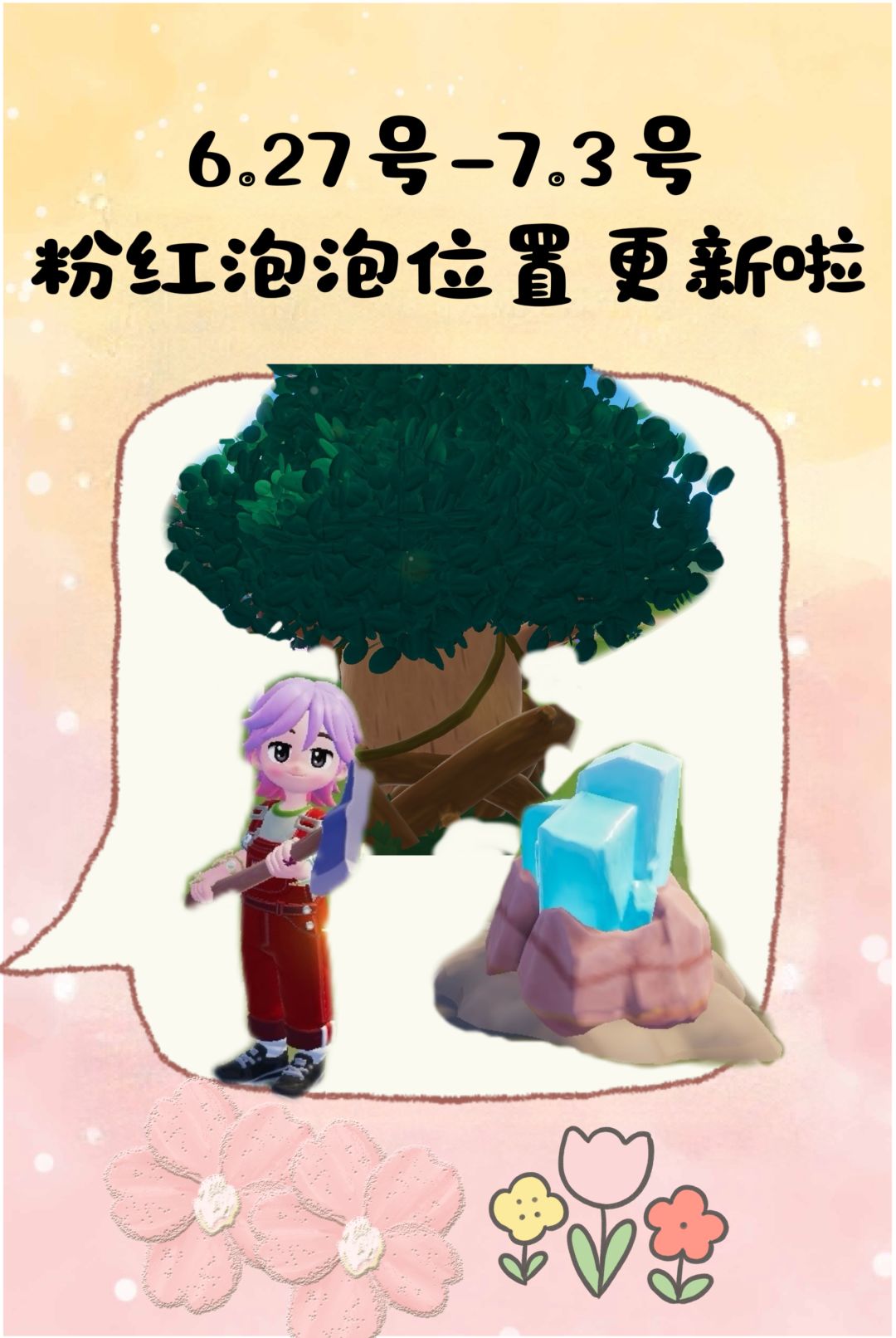 6.27号-7.3号粉红泡泡位置更新啦截图