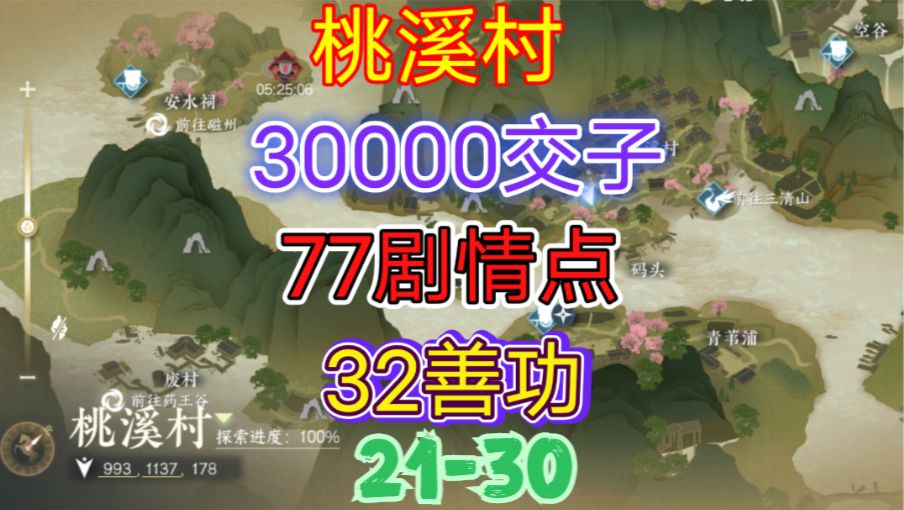 ［逆水寒手游］桃溪村交子、剧情点、善功获取攻略（21-30）截图
