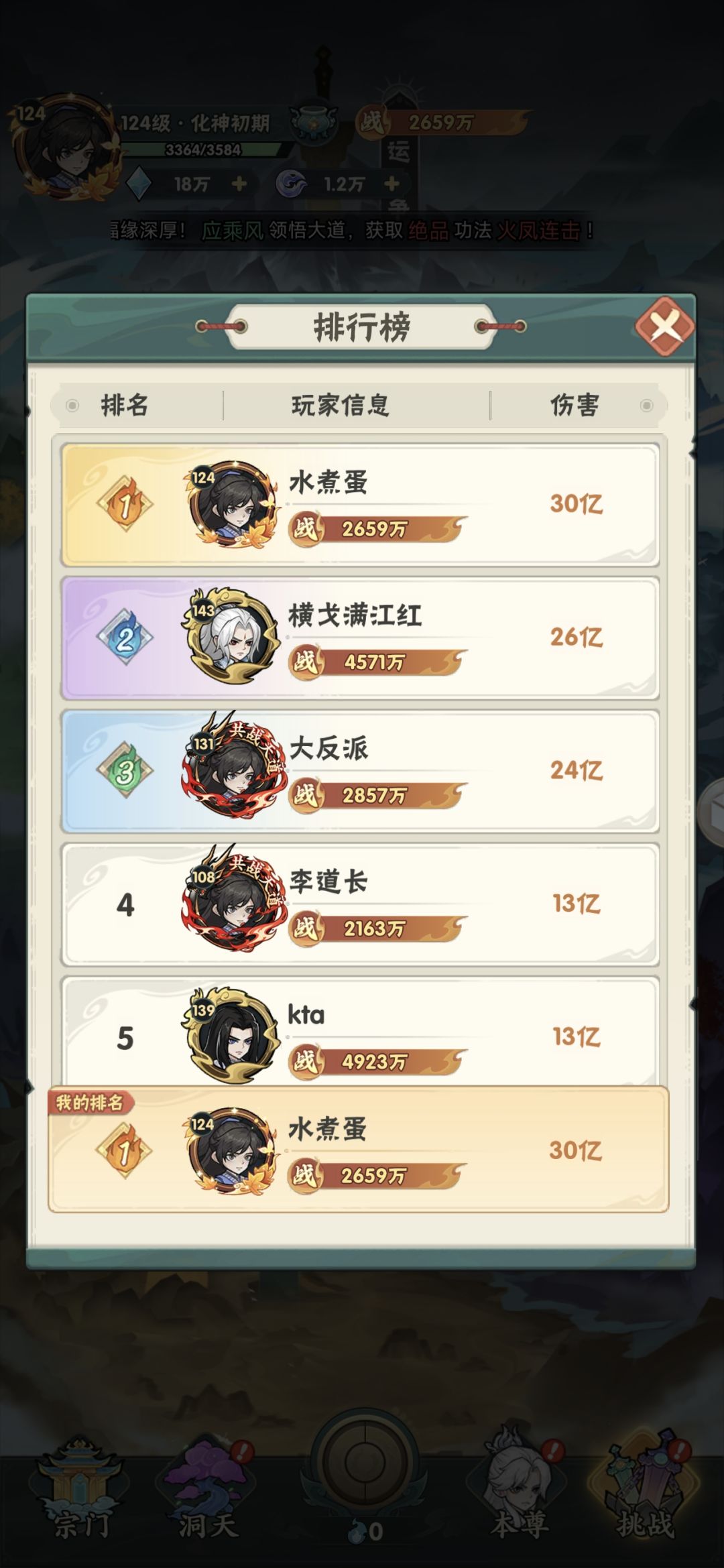 双卡第3天，战力2659万，累氪164￥ 7