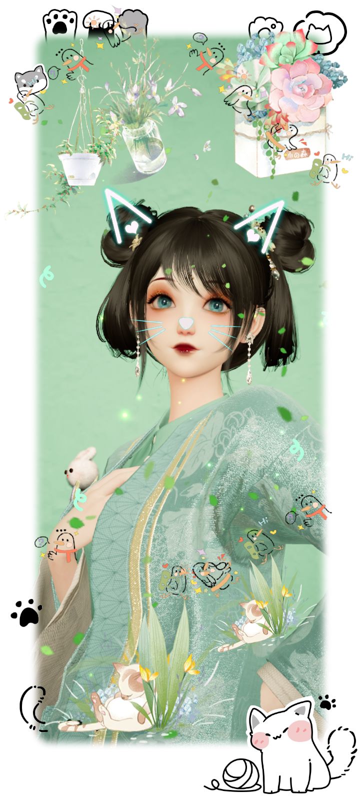 终于可以玩以闪亮之名啦,放张女儿的图片◟(░´㉨`░)◜截图