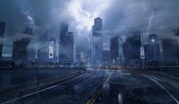 【热湾地图篇】暴雨中的城市-雨中城