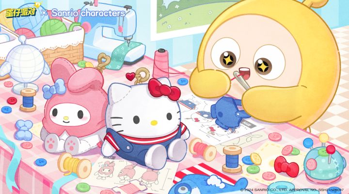 《蛋仔派对》× 三丽鸥家族联动2.0,Hello Kitty美乐蒂甜蜜双击截图