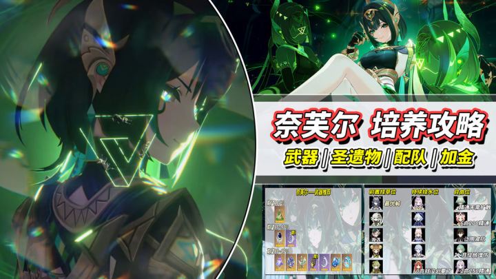 【月之二】奈芙尔培养攻略|武器圣遗物配队推荐,加金提升率分析截图