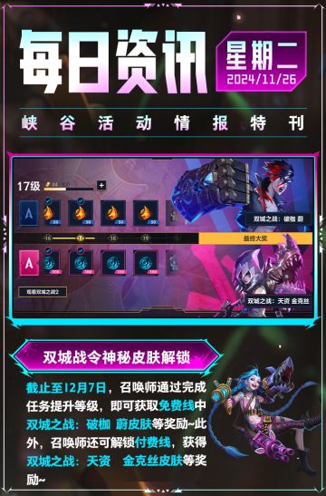 双城战令解锁双城之战：天资 金克丝揭秘~奥术先驱维克托进化来袭