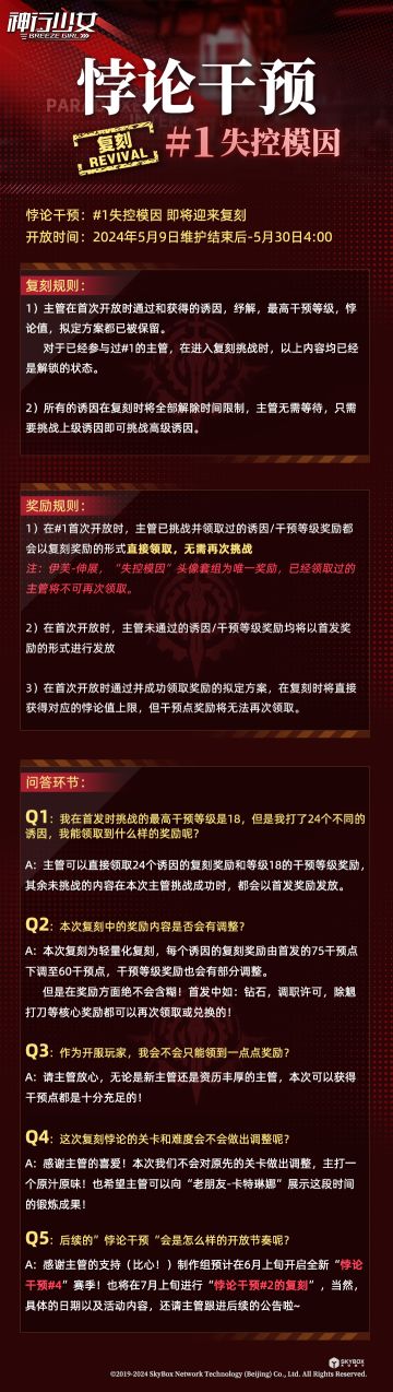 【内含京东卡福利】悖论干预第一期复刻即将启动