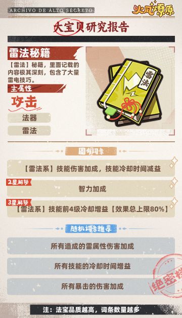 【法宝图鉴】雷法秘籍