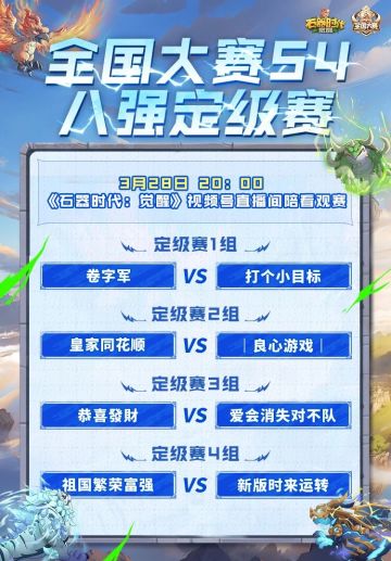 全国大赛S4 | 八强已就位！竞猜活动即将开启，人人领好礼！