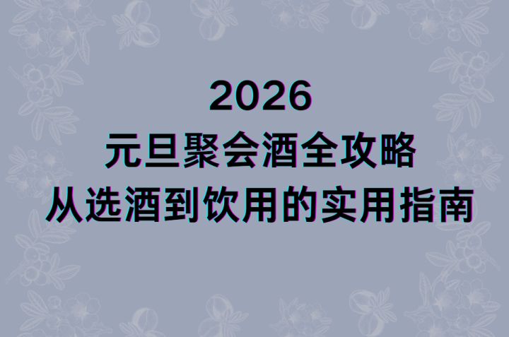 2026元旦聚会酒全攻略:从选酒到饮用的实用指南截图