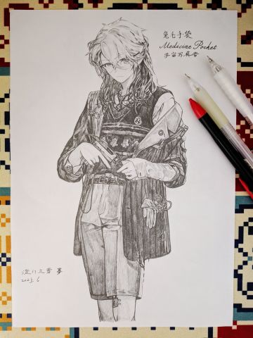 [铅笔手绘]兔毛手袋•宇宙写真者(L2D)