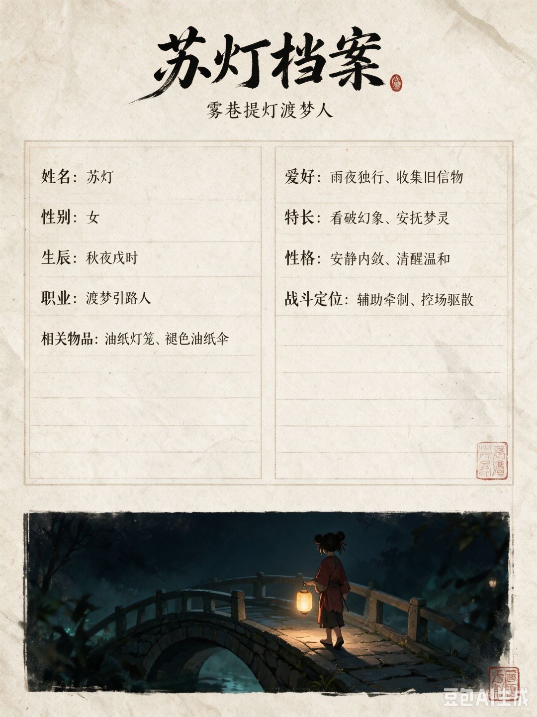【渡梦档案馆】文字赛道 1