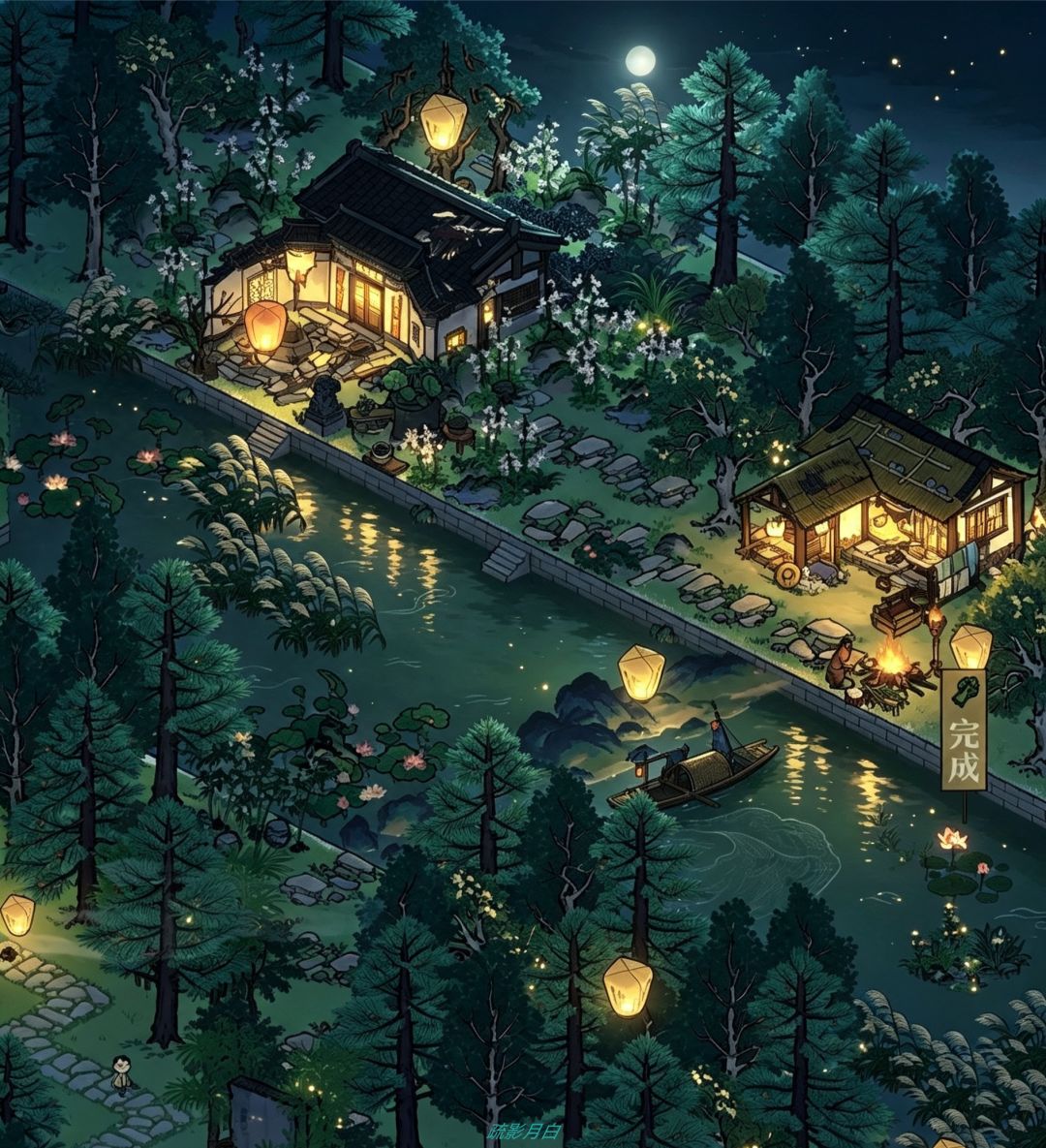 也是在江南百景图过上中秋夜了 1