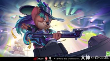 #猫和老鼠# “让音乐变得更加疯狂吧！” 本周更新后魔法魔镜将推出牛仔杰瑞第三款S级皮肤“牛仔杰瑞·电音吉他手”！