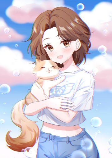 【绘画】抱猫猫～