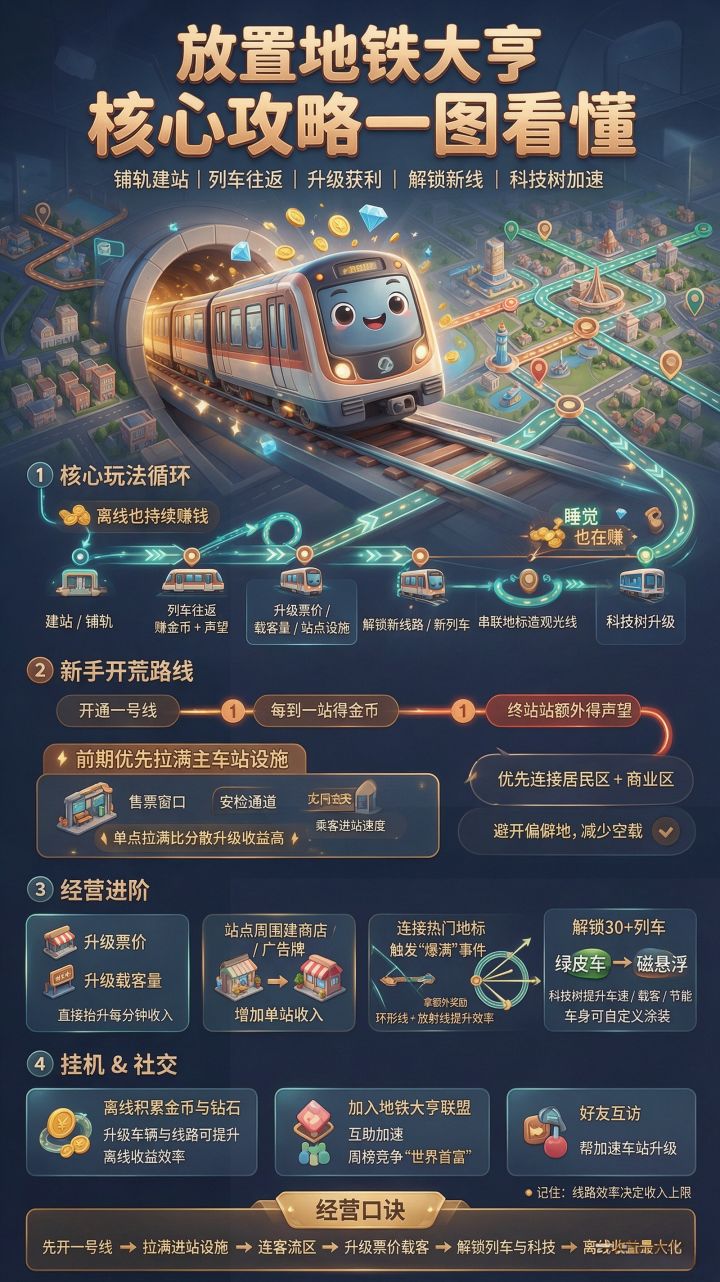 放置地铁大亨 新手开荒与线路规划攻略截图